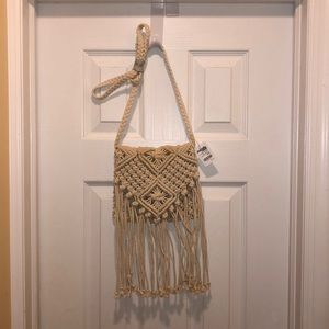 Charlotte russe weave fringe bag
